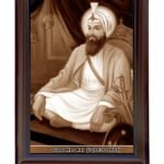 Dhan Dhan Sri Guru Har Rai Ji's Photo With Brown Frame