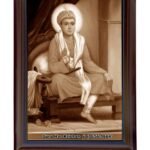 Dhan Dhan Sri Guru Har Krishan Ji's Photo With Brown Frame