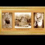Golden Temple ,Guru Gobind Singh ji & Guru Nanak Dev Ji photo with Golden Frame