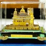 DARBAR SAHIB MODEL 24K GOLD PLATED CAR DASHBOARD/TABLE DASHBOARD