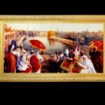 Sachkhand Sri Harmandar Sahib  Hand Made Painting with Golden Plated Frame