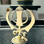 GOLDEN KHANDA ROUND BASE FOR CAR HANGING
