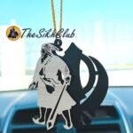 BABA DEEP SINGH JI DOUBLE SIDE KHANDA CAR HANGING